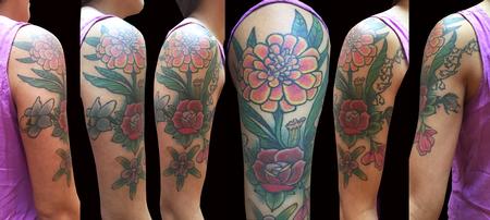 Tattoos - Flower Half-Sleeve - 112012